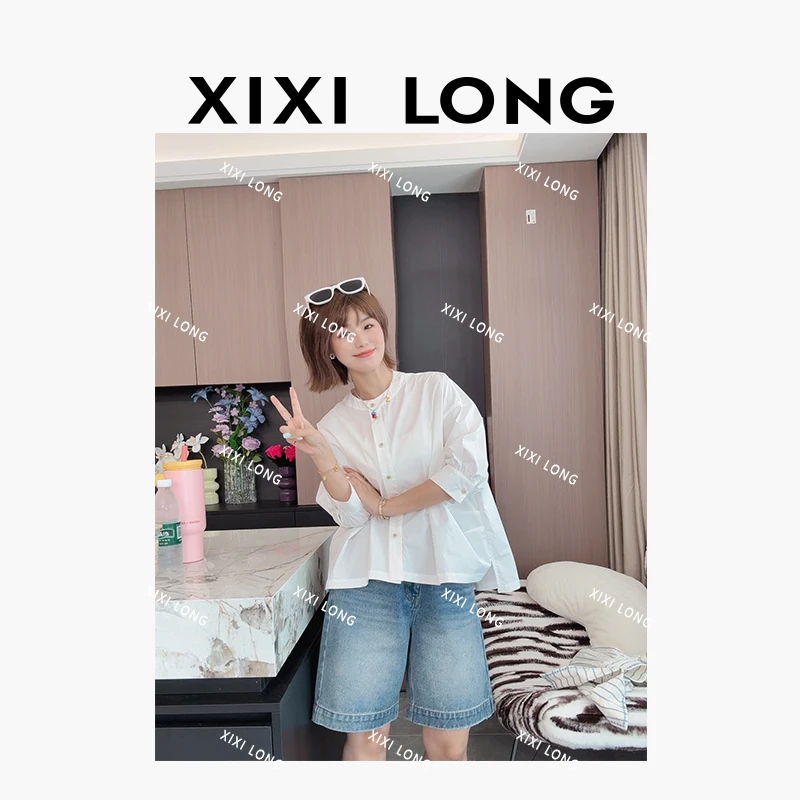 大喜｜ “冷萃茉莉” 100棉七分袖藏肉小心机夏季凉感百搭衬衫H72751