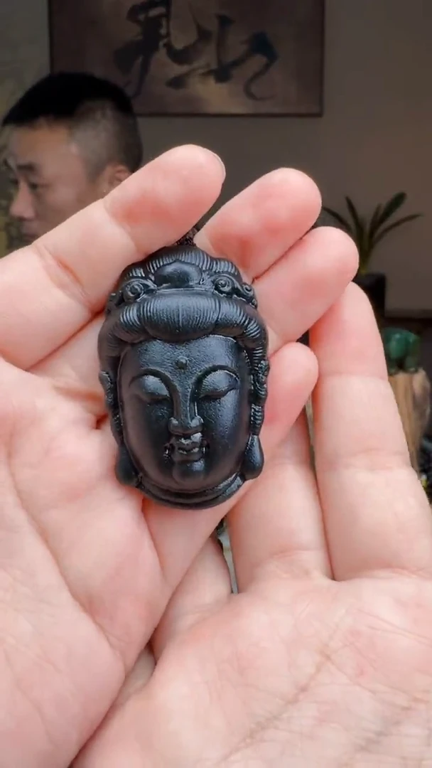 和田玉未镶嵌挂件观音首