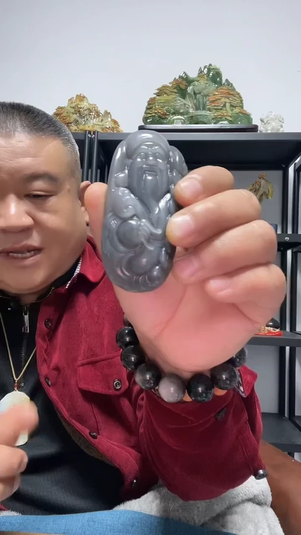 未镶嵌和田玉把件财神雕刻把件