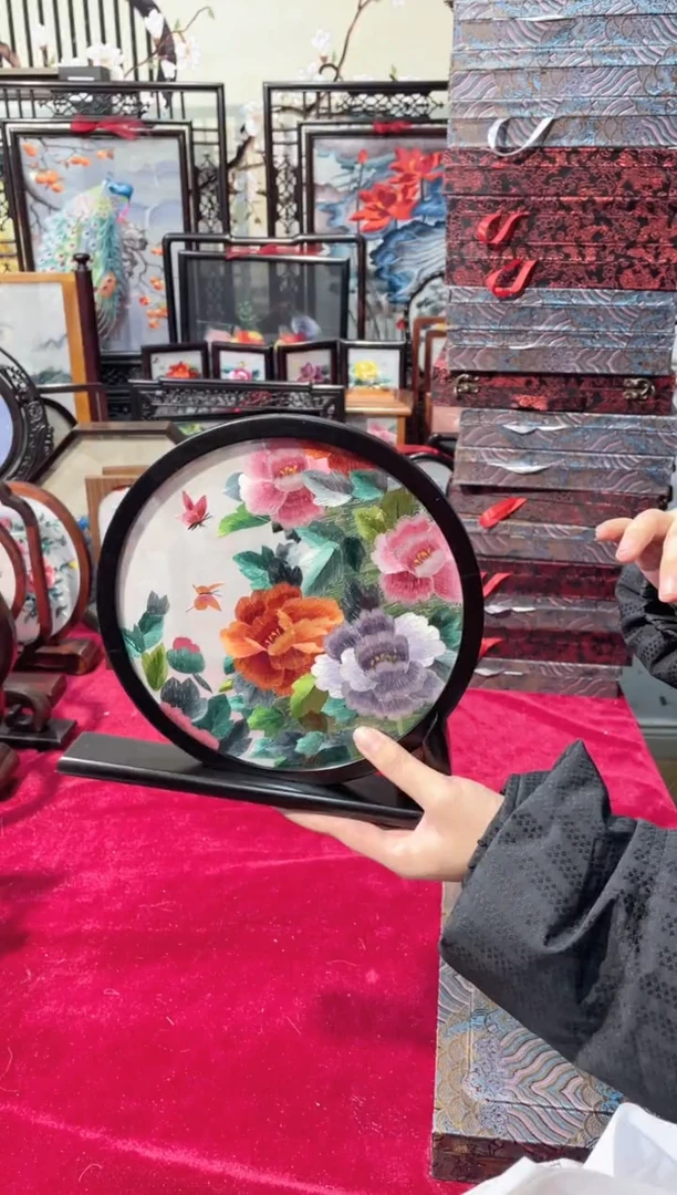 织绣精品苏绣手工刺绣，成品摆件51