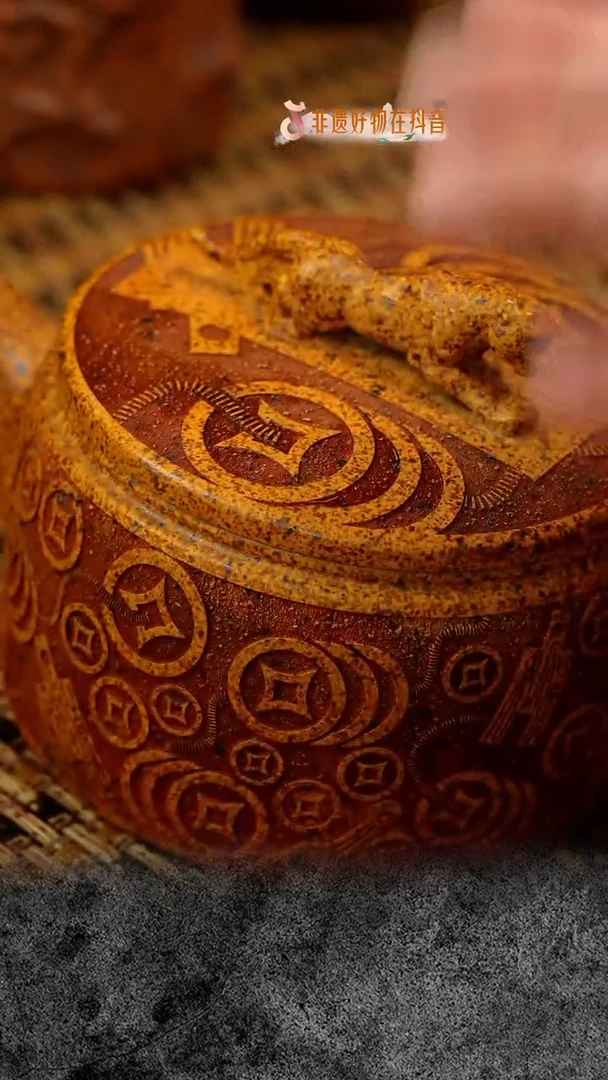 茶壶紫砂紫砂 宜兴紫砂 金钱豹