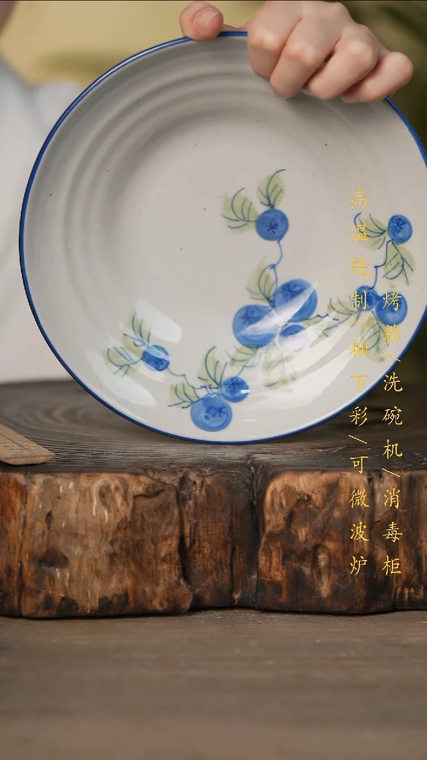 瓷片景德镇高温釉下彩可微波烤箱洗碗机