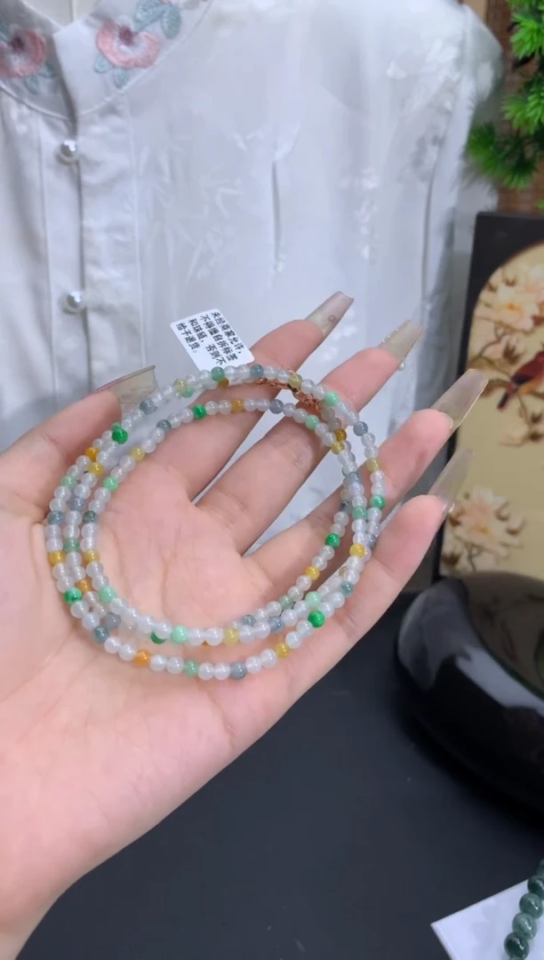 【闪购商品】翡翠手链未镶嵌卡3.6mm