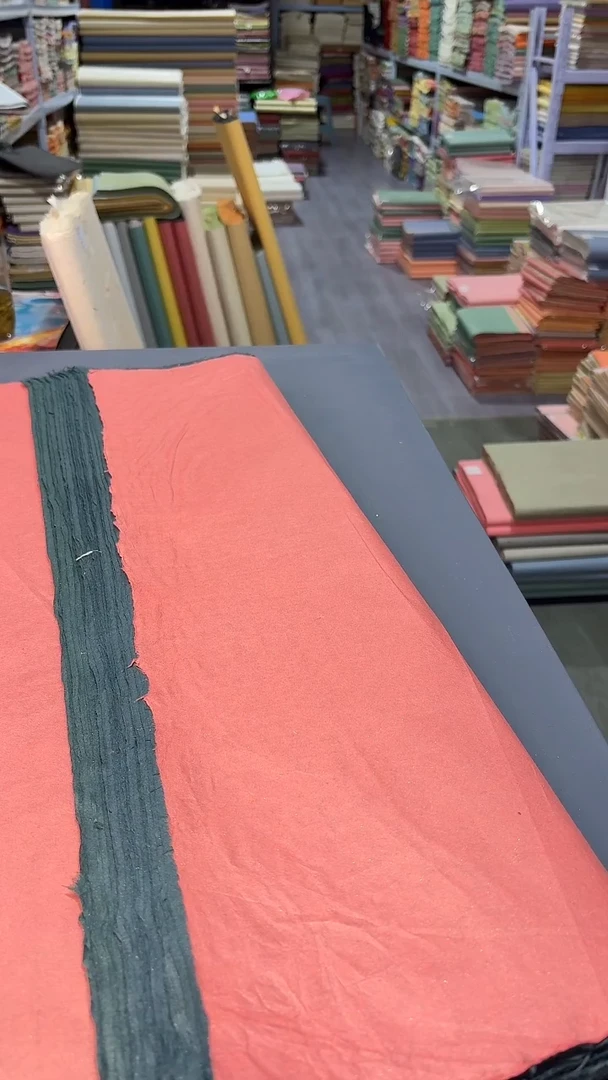 纯手工四尺整张50张深绿色珠光光板楮皮笺