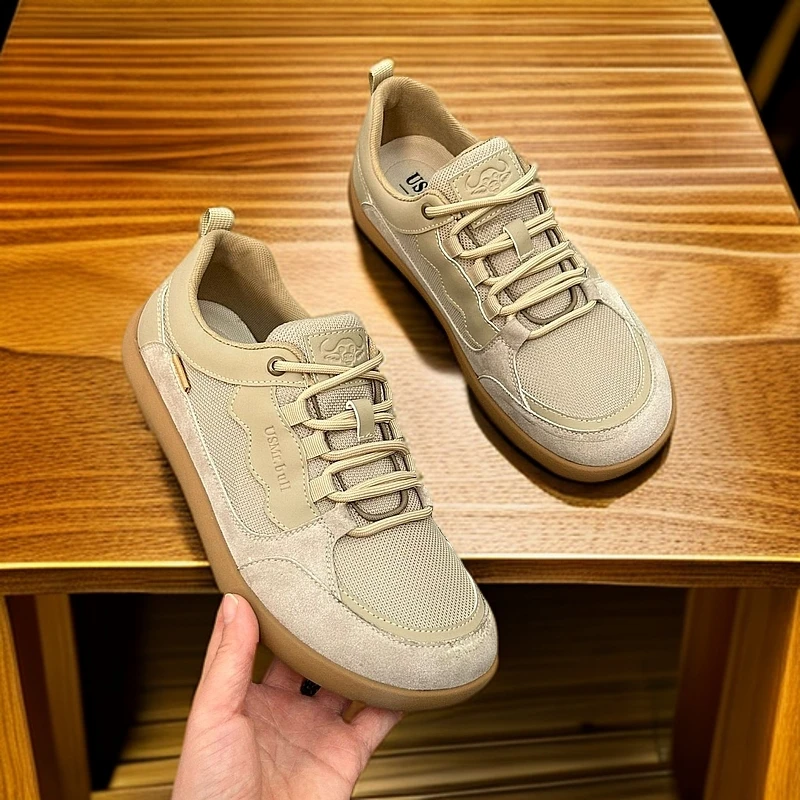 公牛先生男士开车专用男鞋子男款复古软底百搭夏天透气网面板鞋子