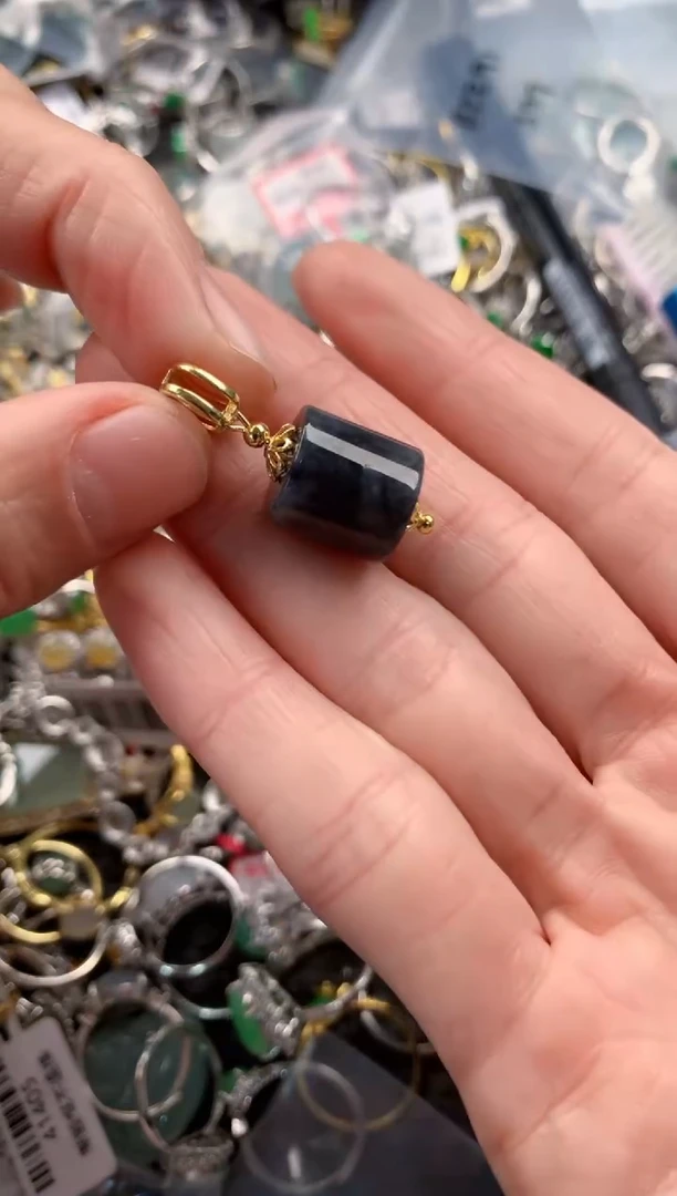 银S925镶嵌戒指翡翠555   4