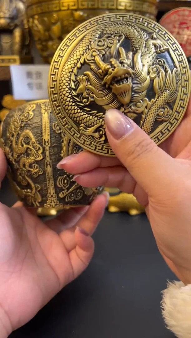 黄铜清仓龙头茶叶罐