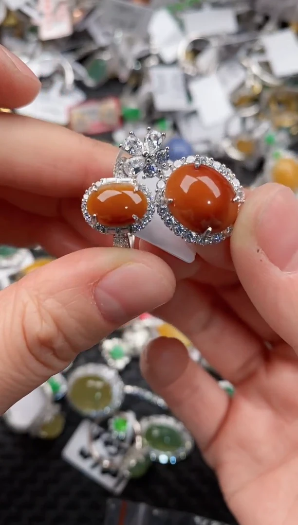 银S925镶嵌戒指翡翠777                  5