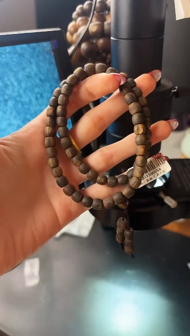 【闪购商品】沉香手串沉水母树0.7鼓珠双圈1件多样性发货-