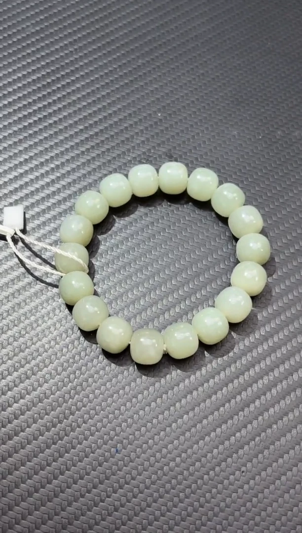 未镶嵌手串和田玉且末近矿微色差卡12老型手串