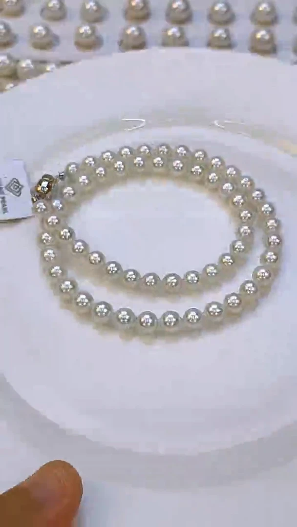 淡水珍珠银S925镶嵌项链7