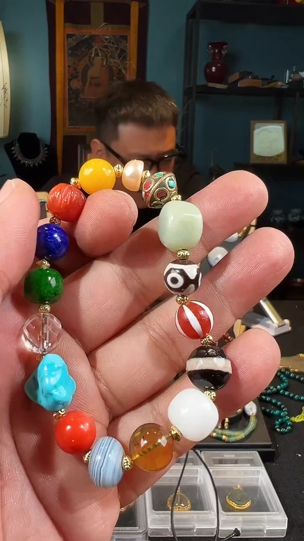 玛瑙/玉髓手链未镶嵌多宝手串