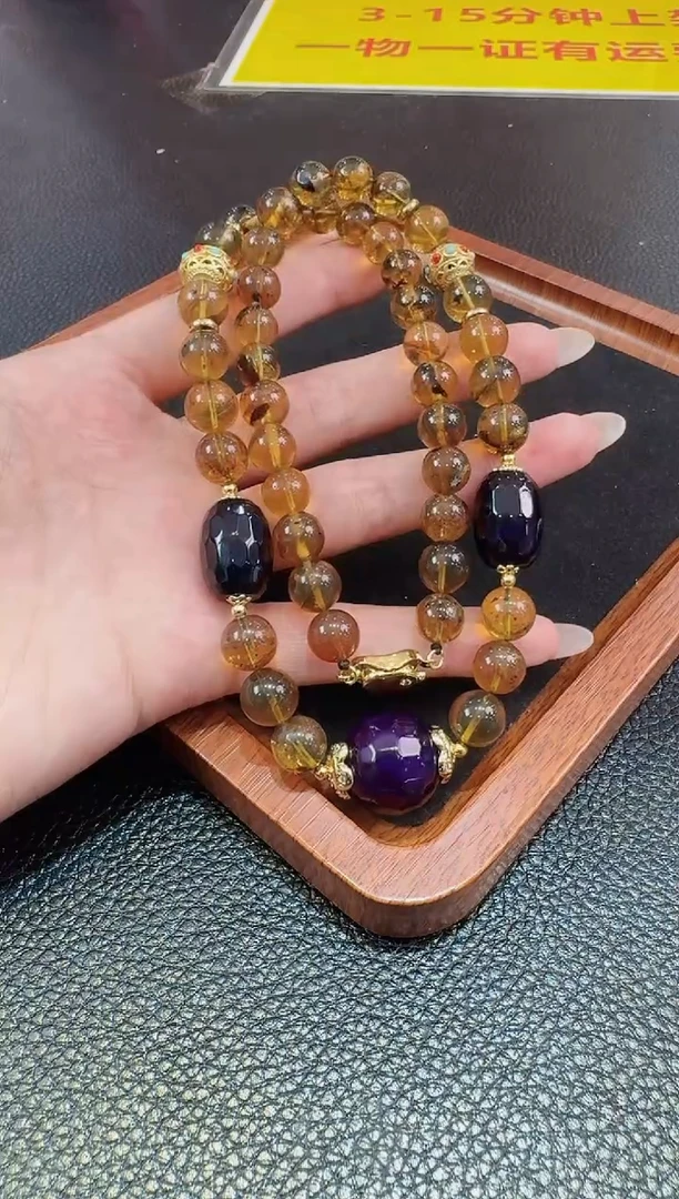 【闪购商品】琥珀裸石未镶嵌项链-发一件