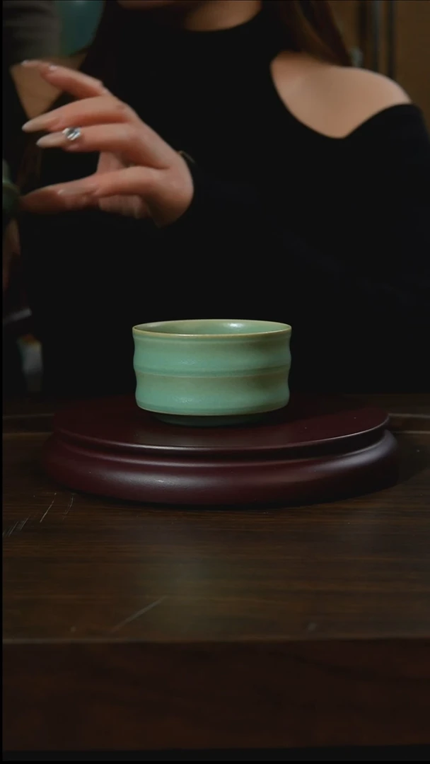 杯子瓷汝州原产地原矿仿古老釉q