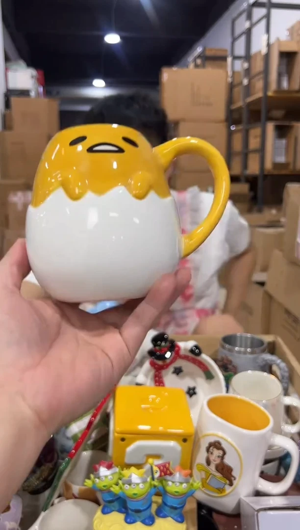 瓷片a款蛋黄哥水杯