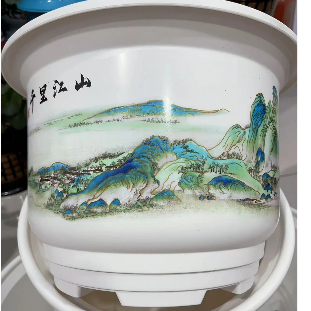 【拍1发5】家用园艺盆栽仿陶瓷花盆高颜值家用花盆加厚款