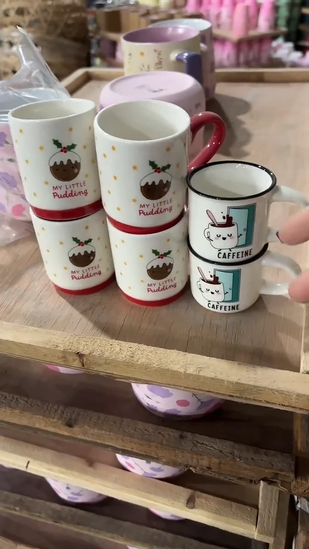 陶瓷手柄款家湖高温陶瓷杯 微瑕6个小容量