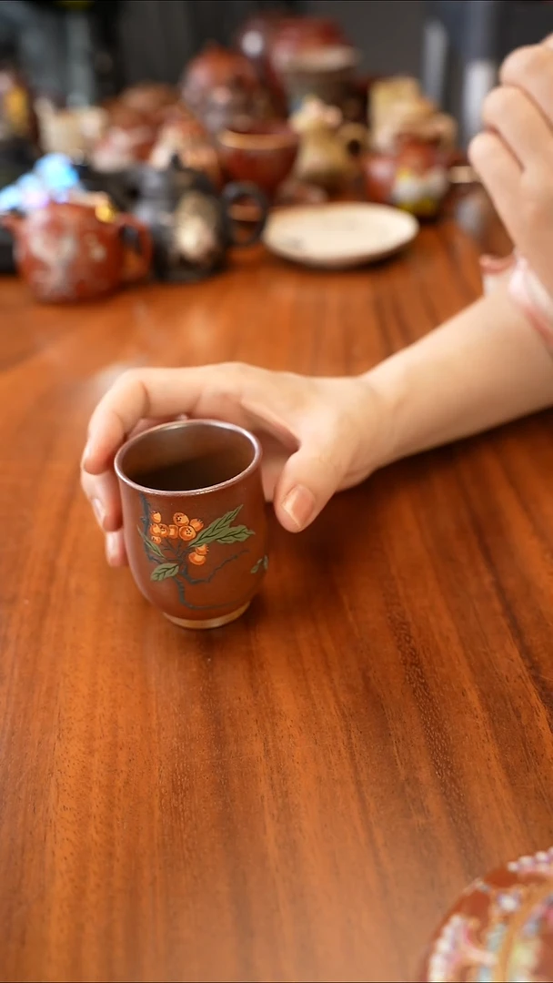 茶壶紫砂柴烧枇杷杯