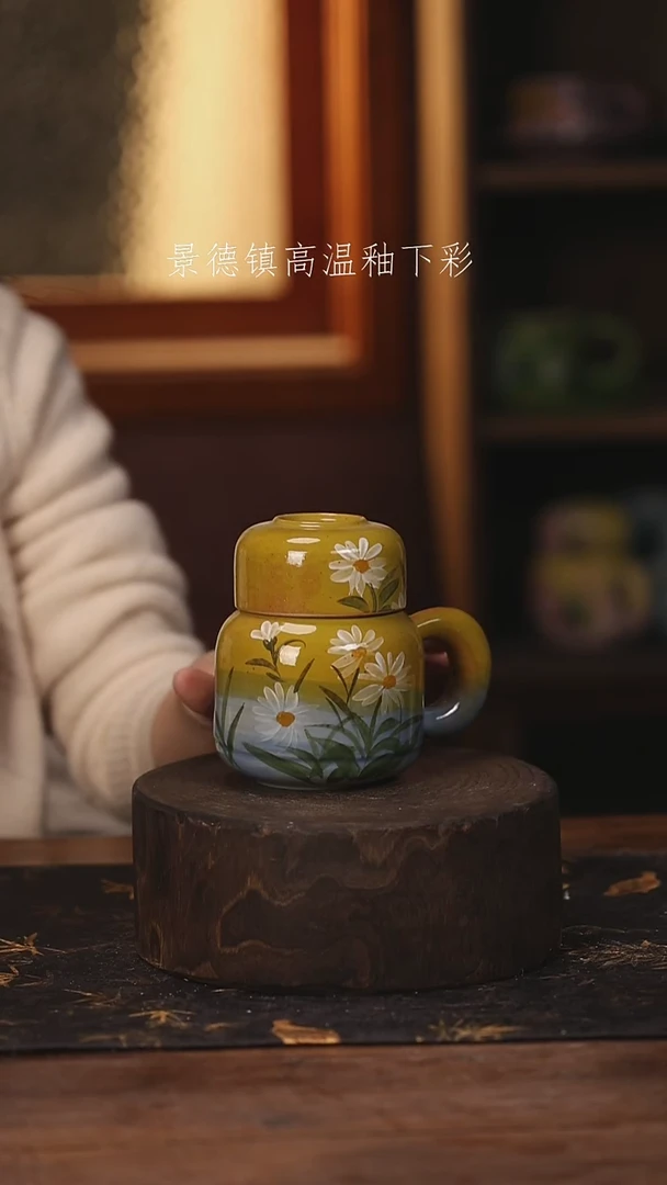 陶瓷景德镇高温釉下手绘陶瓷@L526@