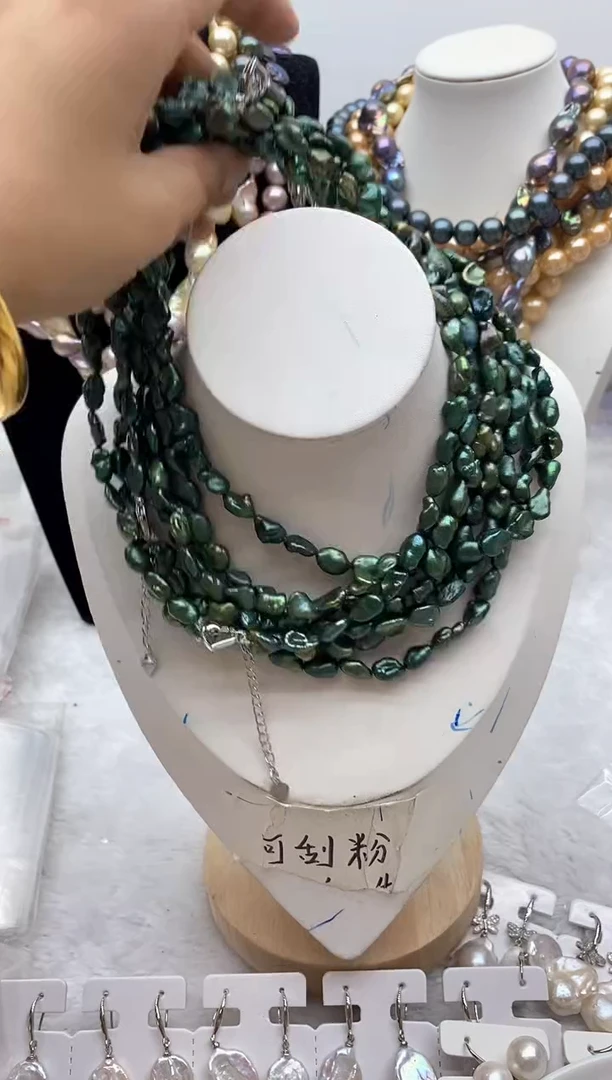 【闪购商品】淡水珍珠颈饰钛钢48