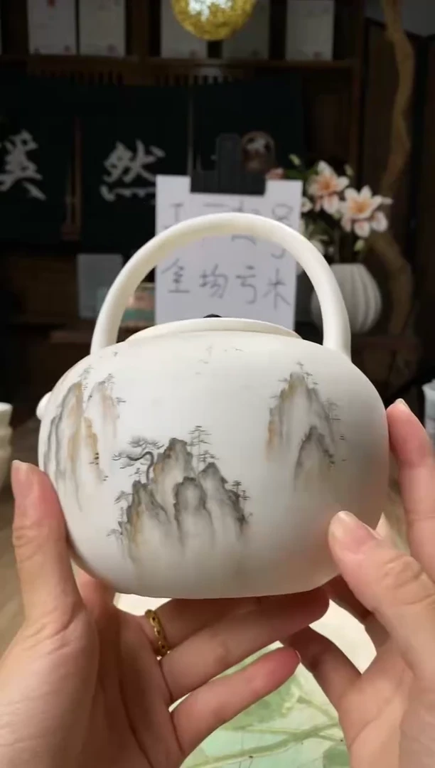 山水壶白色煮水壶