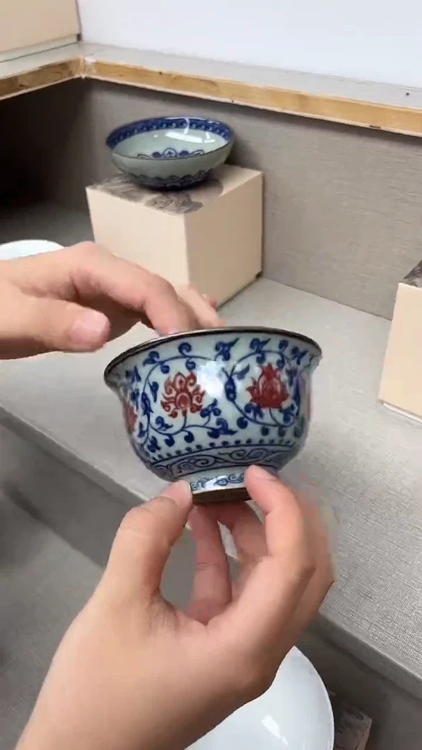 景德镇高温瓷缠枝莲老陶泥