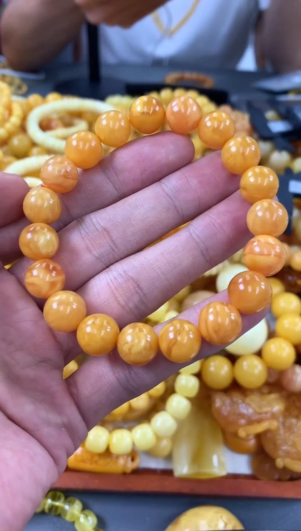 未镶嵌蜜蜡裸石手串