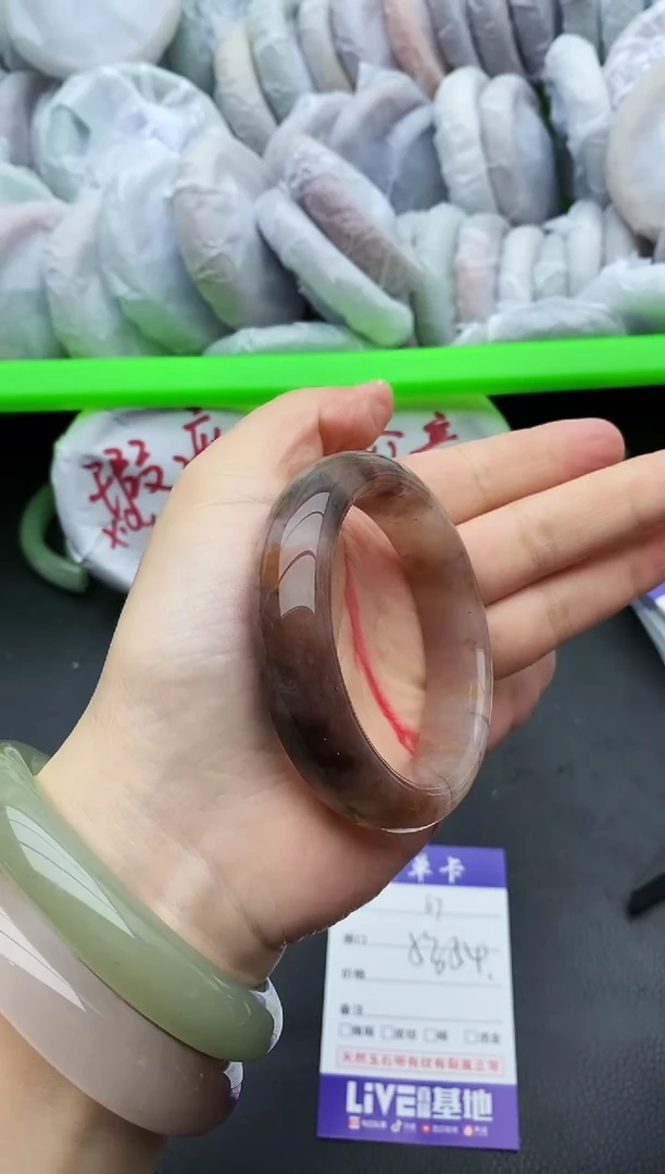 未镶嵌手镯石英质玉瑕疵67+53/54