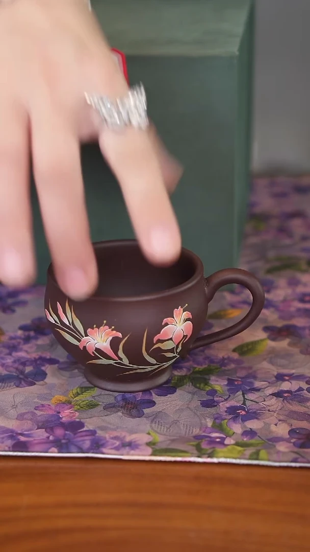 茶壶紫砂紫泥把杯
