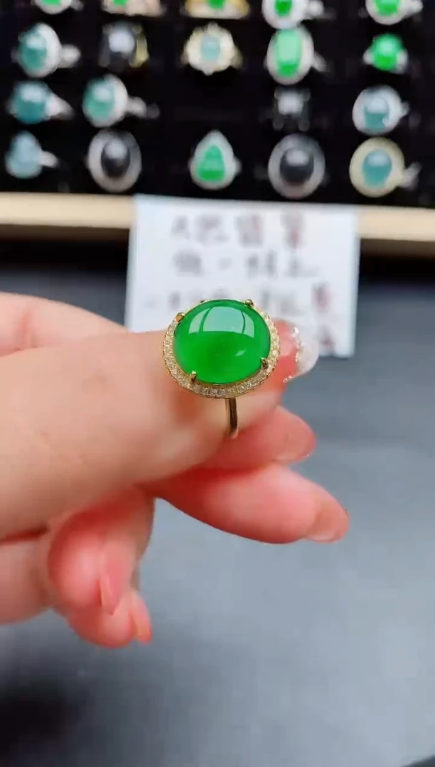 【闪购商品】翡翠戒指银S925镶嵌50808051