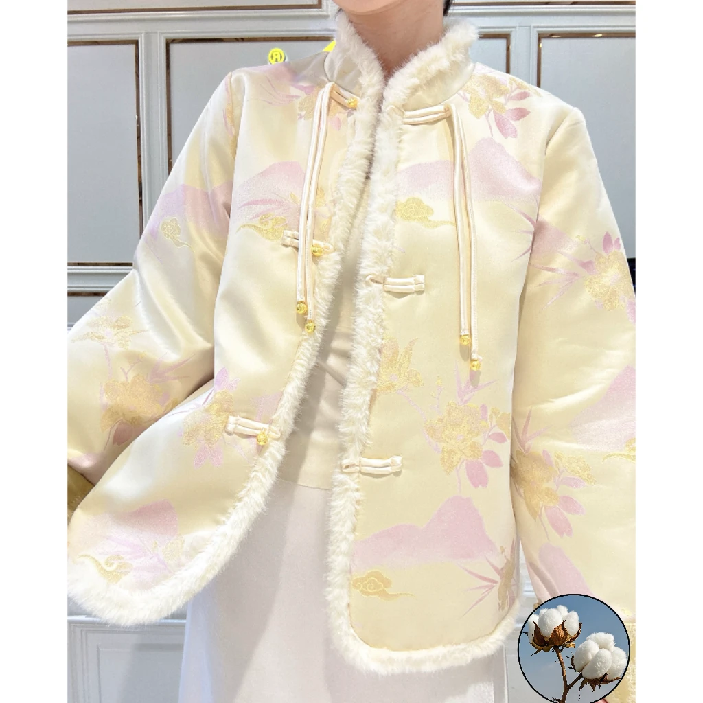 【花千树】冬天外套加厚棉服保暖女装精致上衣