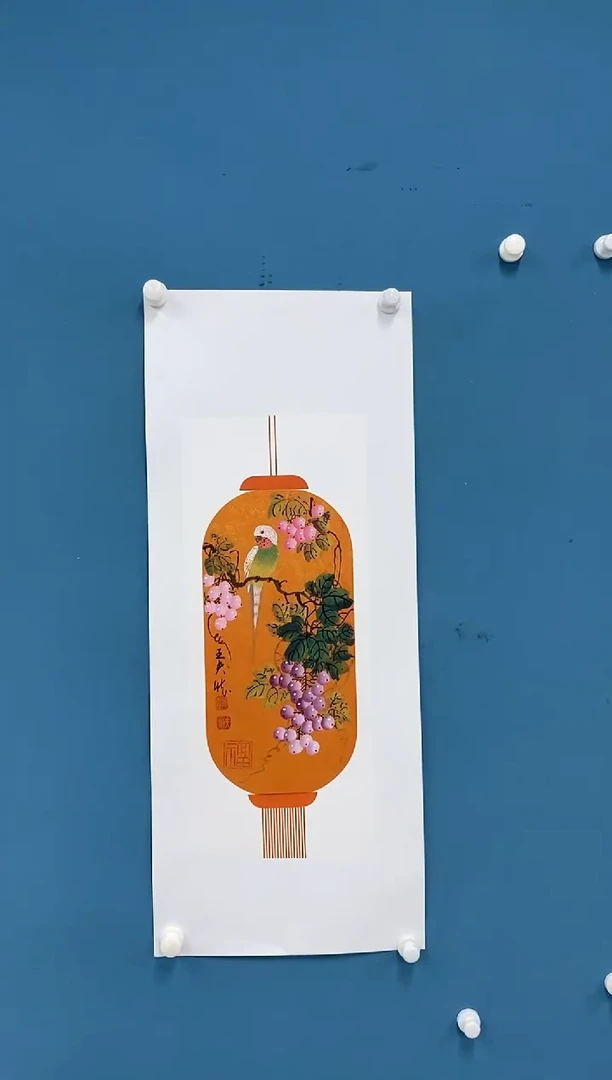 【闪购商品】国画2.17-王夫怀-四尺四开灯笼花鸟26