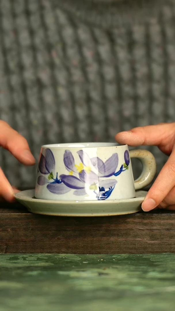 青诗集手工手绘瓷器