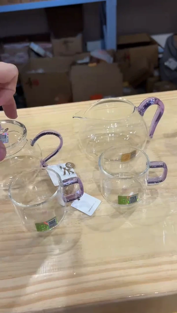 禾器-青云壶-浅紫色+淡然浅紫+清禾杯浅紫2只