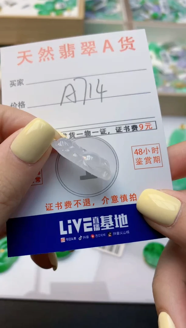颈饰18K金镶嵌翡翠天然缅甸A货翡翠百元以上9元证书费自理