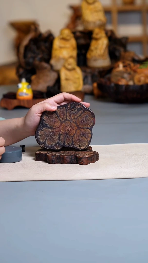 木2片侘寂九龙藤杯垫C2535