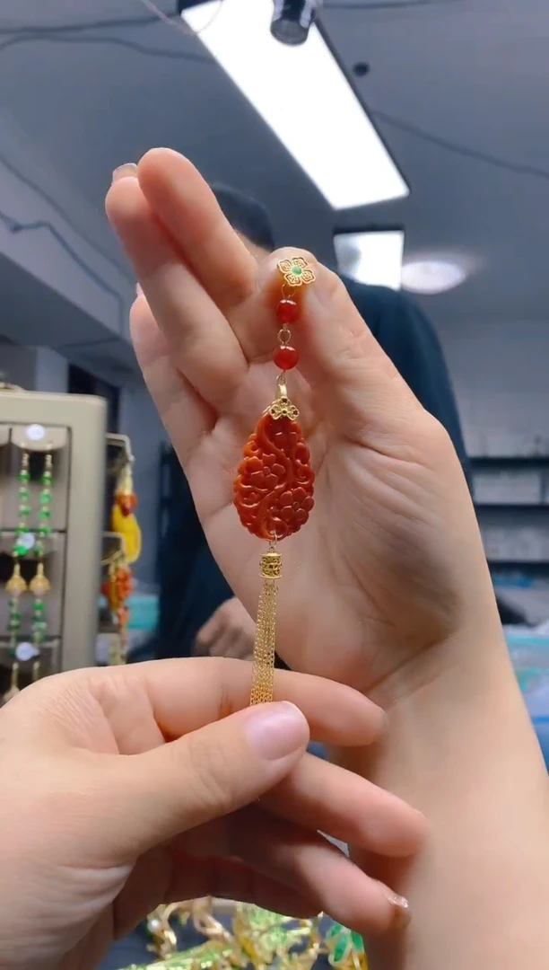 【闪购商品】翡翠耳饰合金0463翡翠压襟