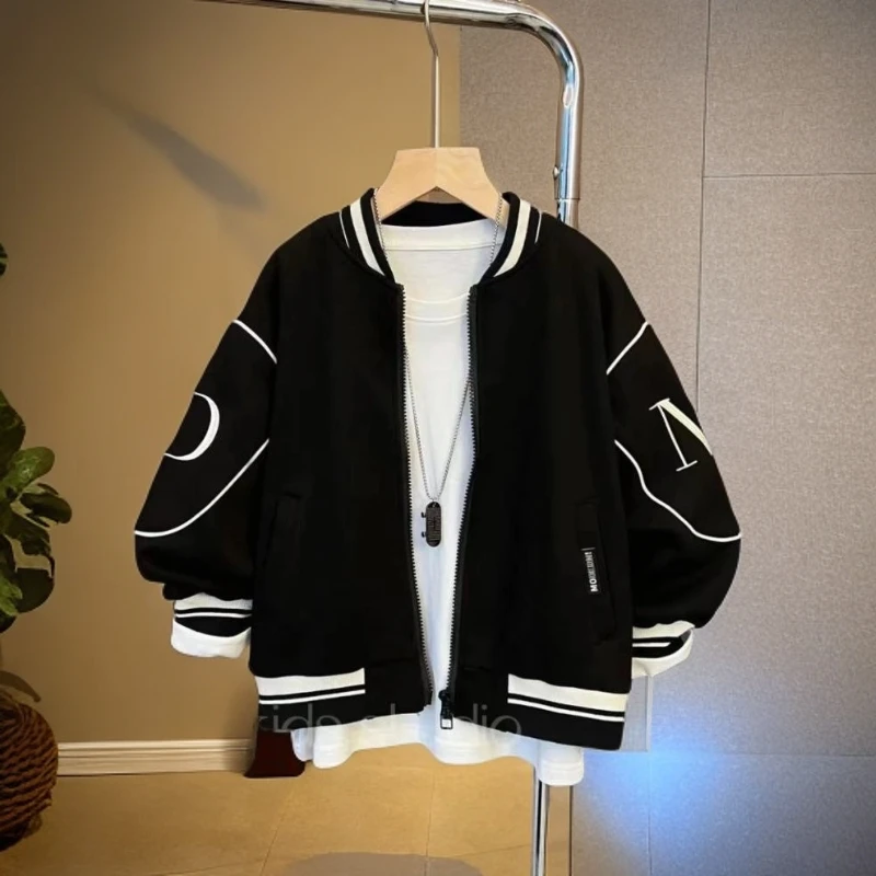 2025秋季男童棒球服儿童普通外套休闲上衣运动洋气夹克帅气韩版潮