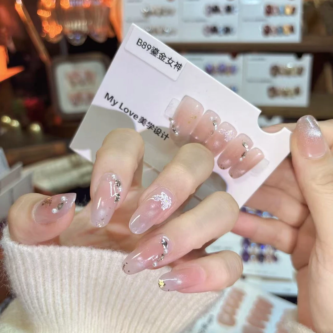 B89【鎏金女神】新年款纯手工秋冬显白气质穿戴甲