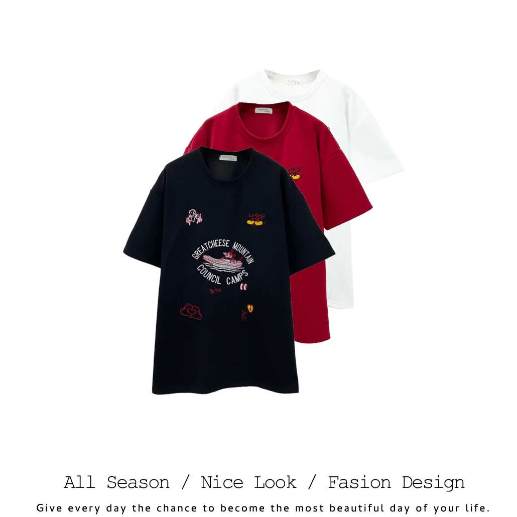 210/147        时尚三色字母图案款舒适百搭短袖     款号#89225