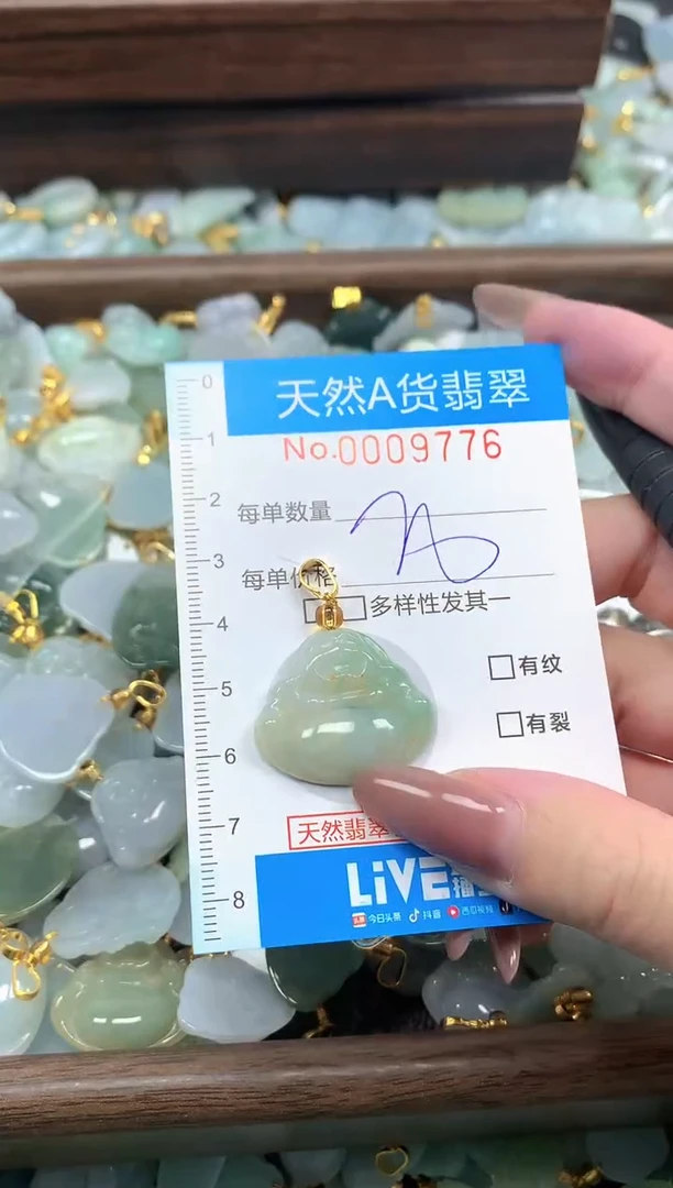 颈饰未镶嵌翡翠净货挂件-9776