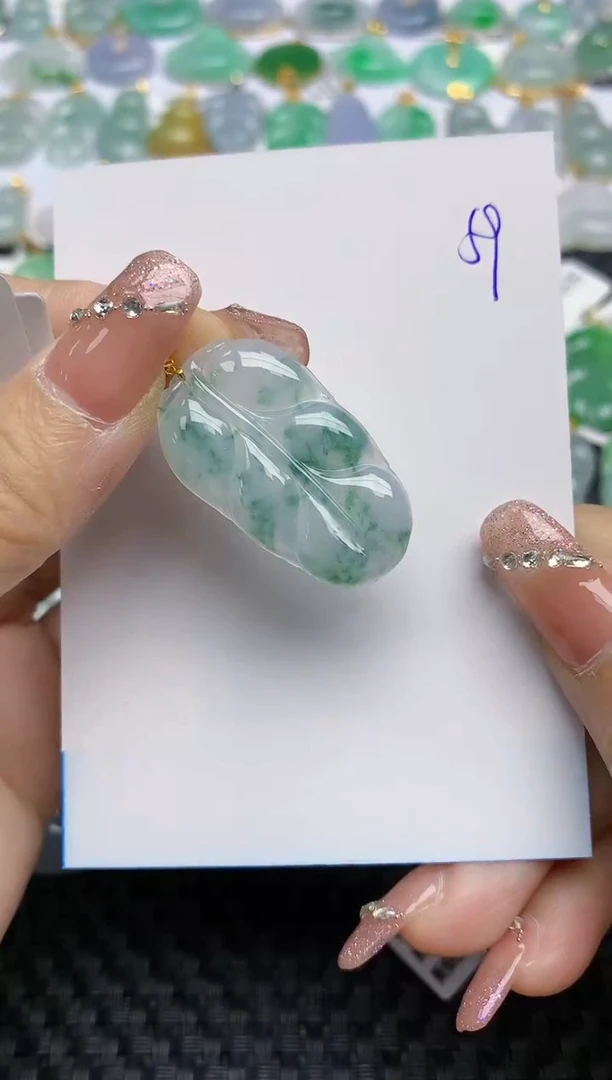 【闪购商品】翡翠颈饰18K金镶嵌天然A货翡翠 59