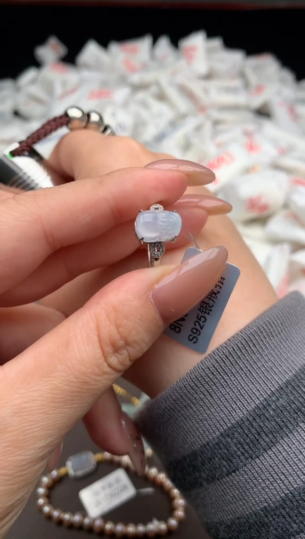 【闪购商品】翡翠戒指银S925镶嵌 一