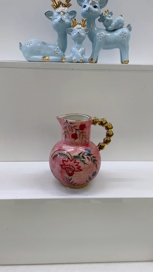 陶瓷手绘花瓶（粉）