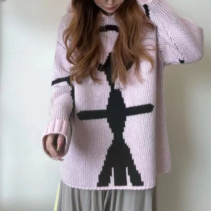 【100山羊绒】241713时尚连帽款羊绒衫重工提花设计减龄时尚百搭款