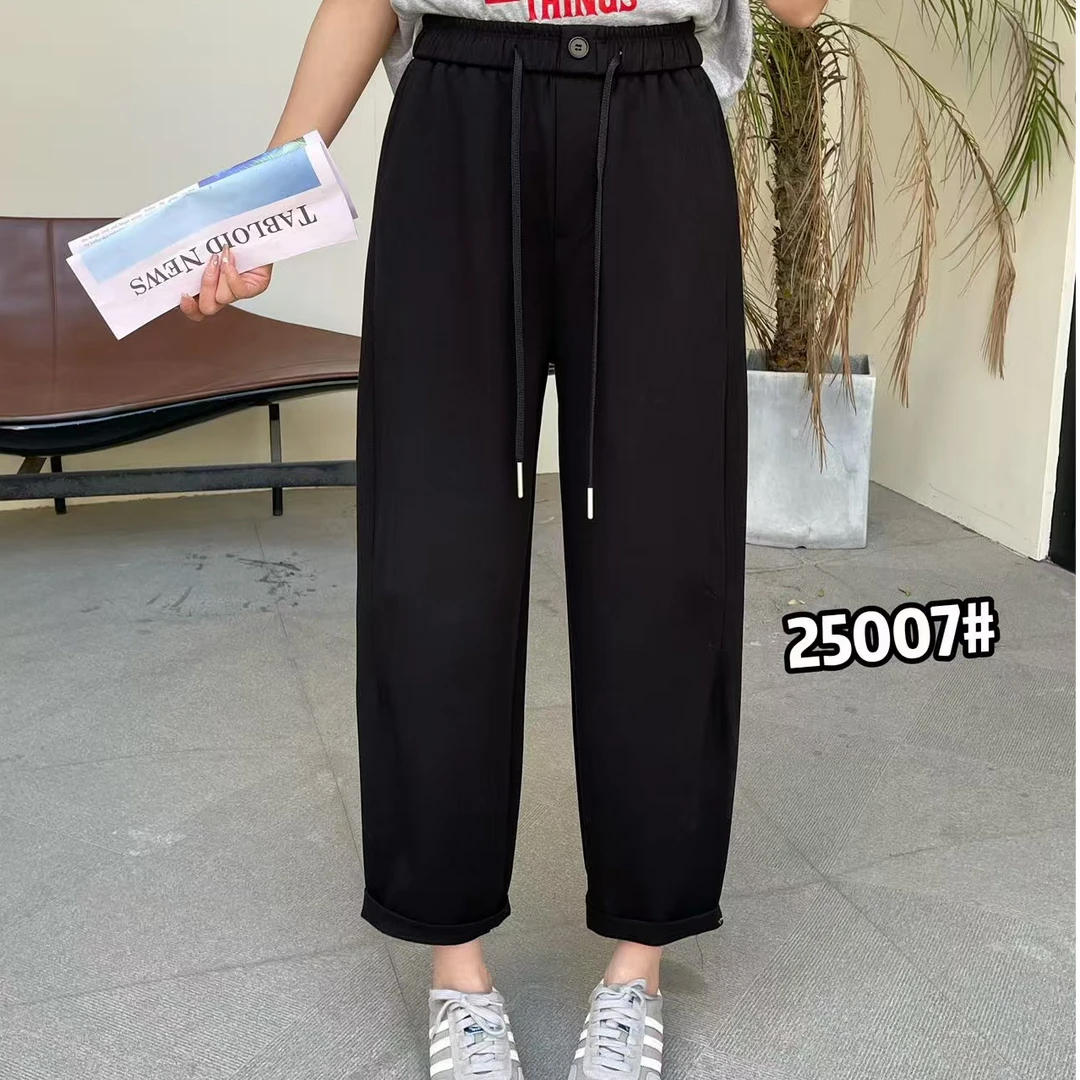必魅-2025春季新款弯刀九分裤休闲裤显瘦百搭弹力时尚裤子6257