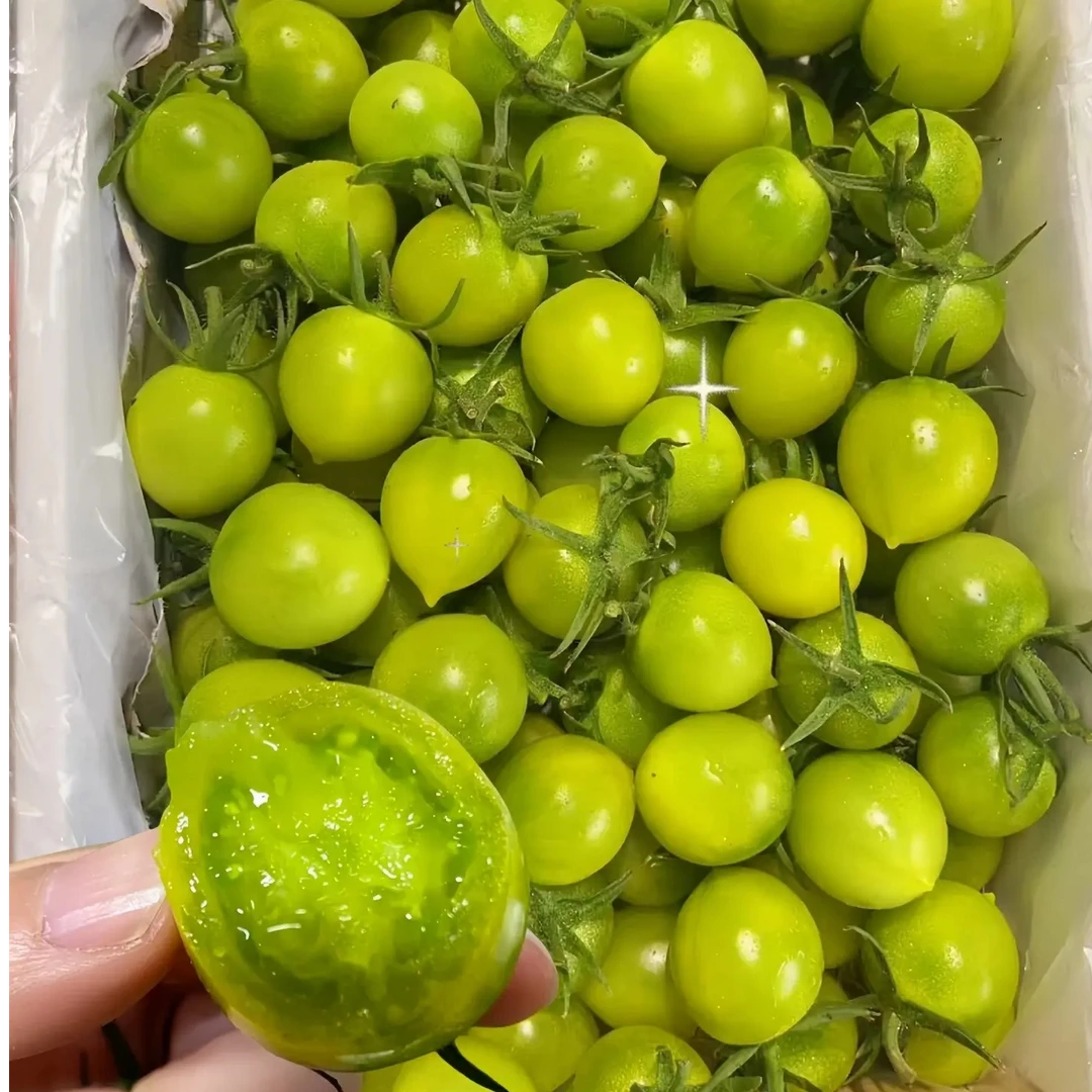 【次日达】新鲜小胡夫青甜绿色小番茄青甜二号小番茄净重2斤左右山东省