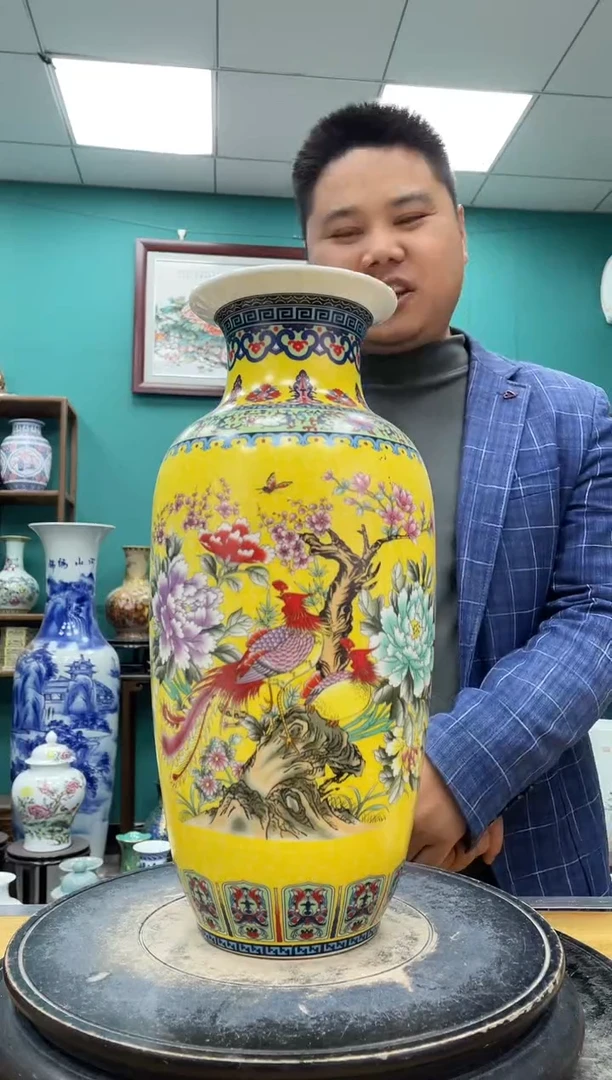 摆件黄冬瓜陶瓷摆件