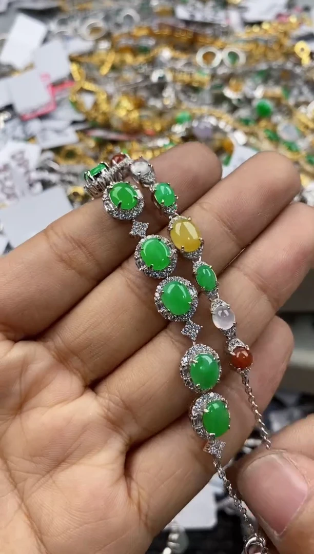 银S925镶嵌戒指翡翠廷***大14                     6