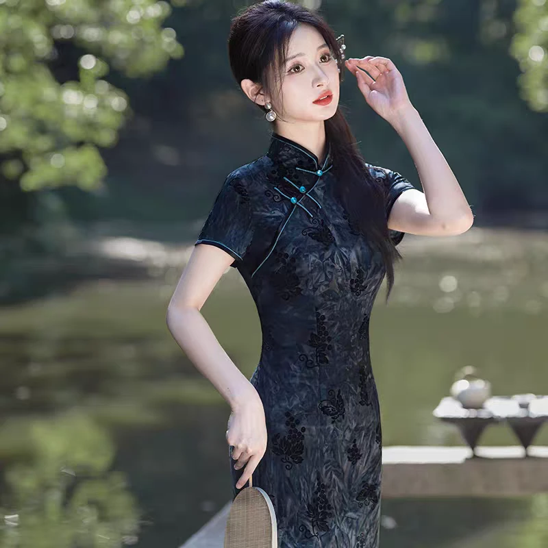 9026-新中式绝美旗袍2025新款高端民国日常可穿优雅气质长款